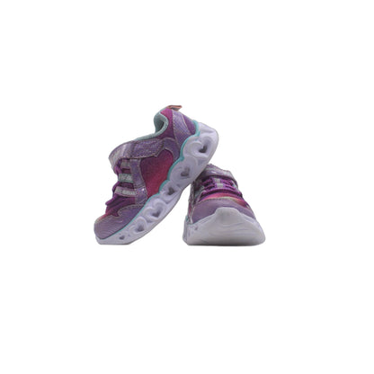 Skechers Boogie Land Heart Lights Bow Kids Girls Sneaker