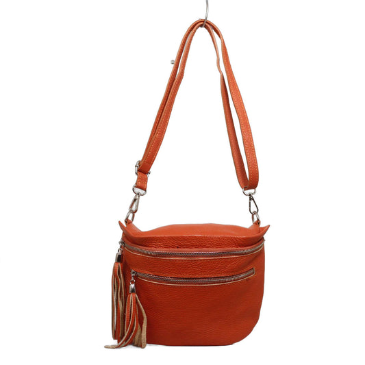 Women Orange Genuine Leather Bag