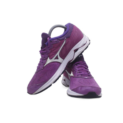 Mizuno Purple Mesh Lace-Up Cushioned Athletic Sneaker