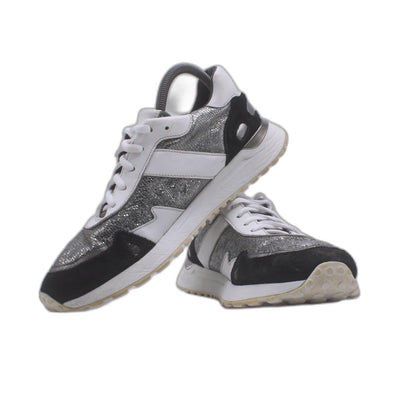 Michael Kors Monroe Trainer Glitter Chain Mesh Rose Gold Sneaker