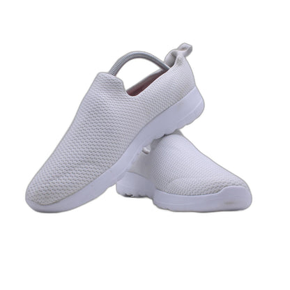 Skechers Size 8 WIDE G Walk Joy Slip On Aurora Light Gray Womens Shoe