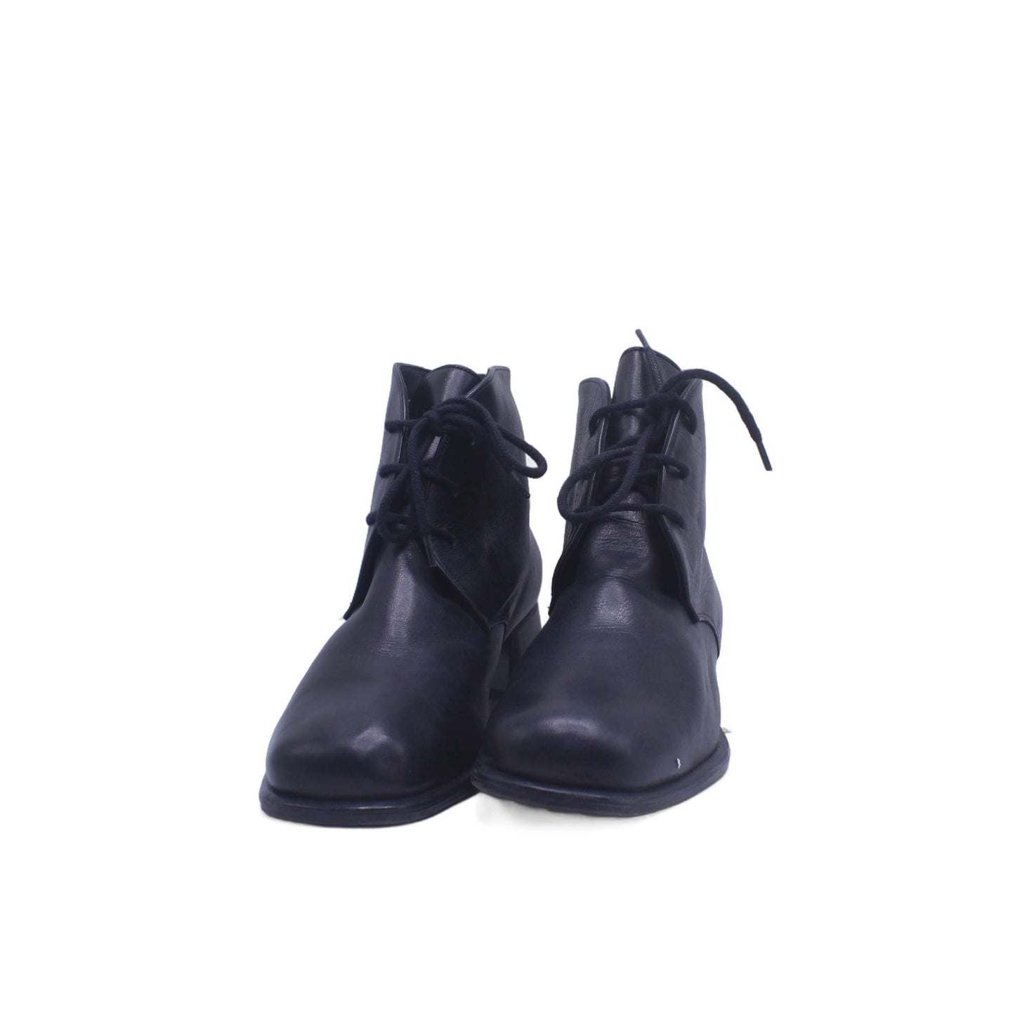 Sionic Black Leather Ankle Boot