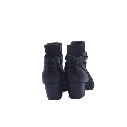 TU Black Floral Embroidered Over Knee Boot