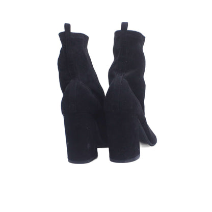 Bershka Black Mesh Stiletto Heels Ankle Boot