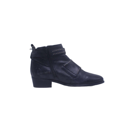 Bronx Studded Leather Ankle Bootie