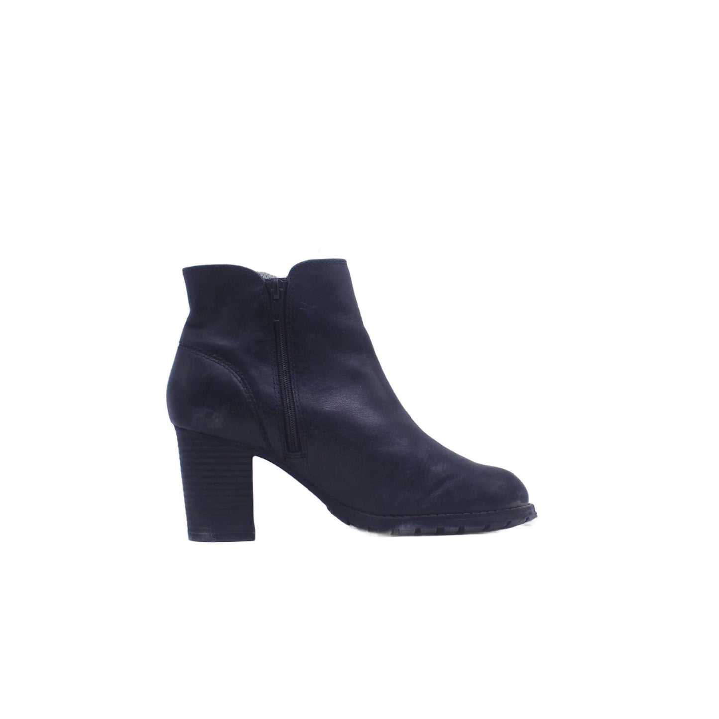 Clarks Verona Trish Black Leather Zip Ankle Boot