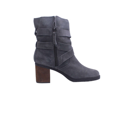 Clarks Womens 'Kelsey' Dark Gray Suede Short Bootie