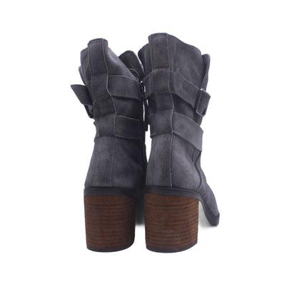 Clarks Womens 'Kelsey' Dark Gray Suede Short Bootie