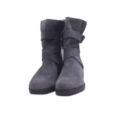 Clarks Womens 'Kelsey' Dark Gray Suede Short Bootie