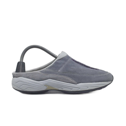 Easy Spirit Traveltime Gray Leather Fabric Mules Casual Women's Shoe