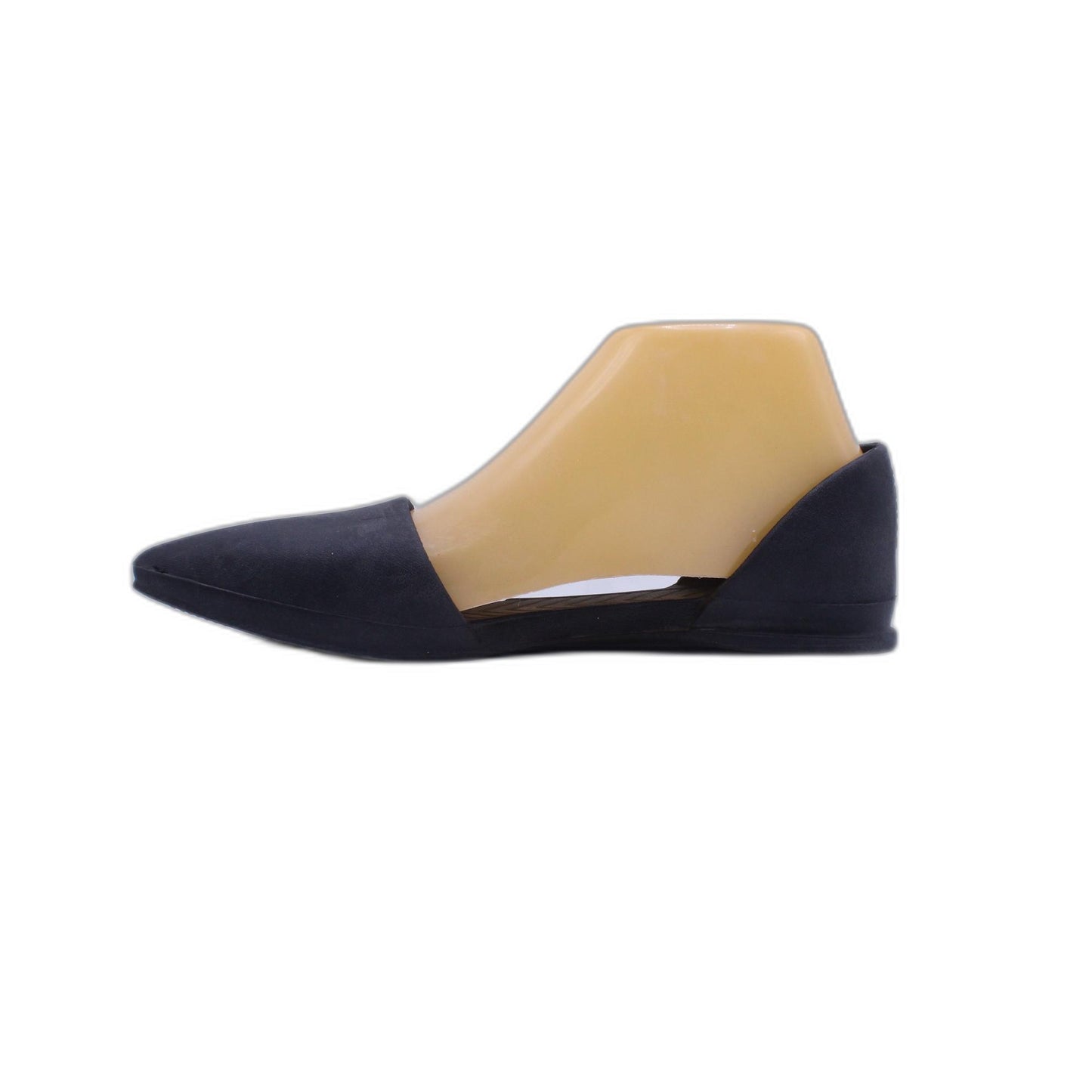 NEW EILEEN FISHER Black Suede Slip On Flute Pointy Toe Flats Shoes