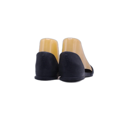 NEW EILEEN FISHER Black Suede Slip On Flute Pointy Toe Flats Shoes