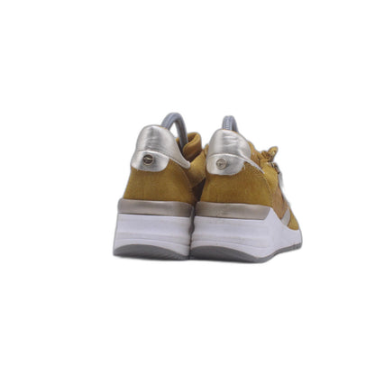 Gabor Women Sneaker Lace-up Shoes Half Shoes Leather Beige