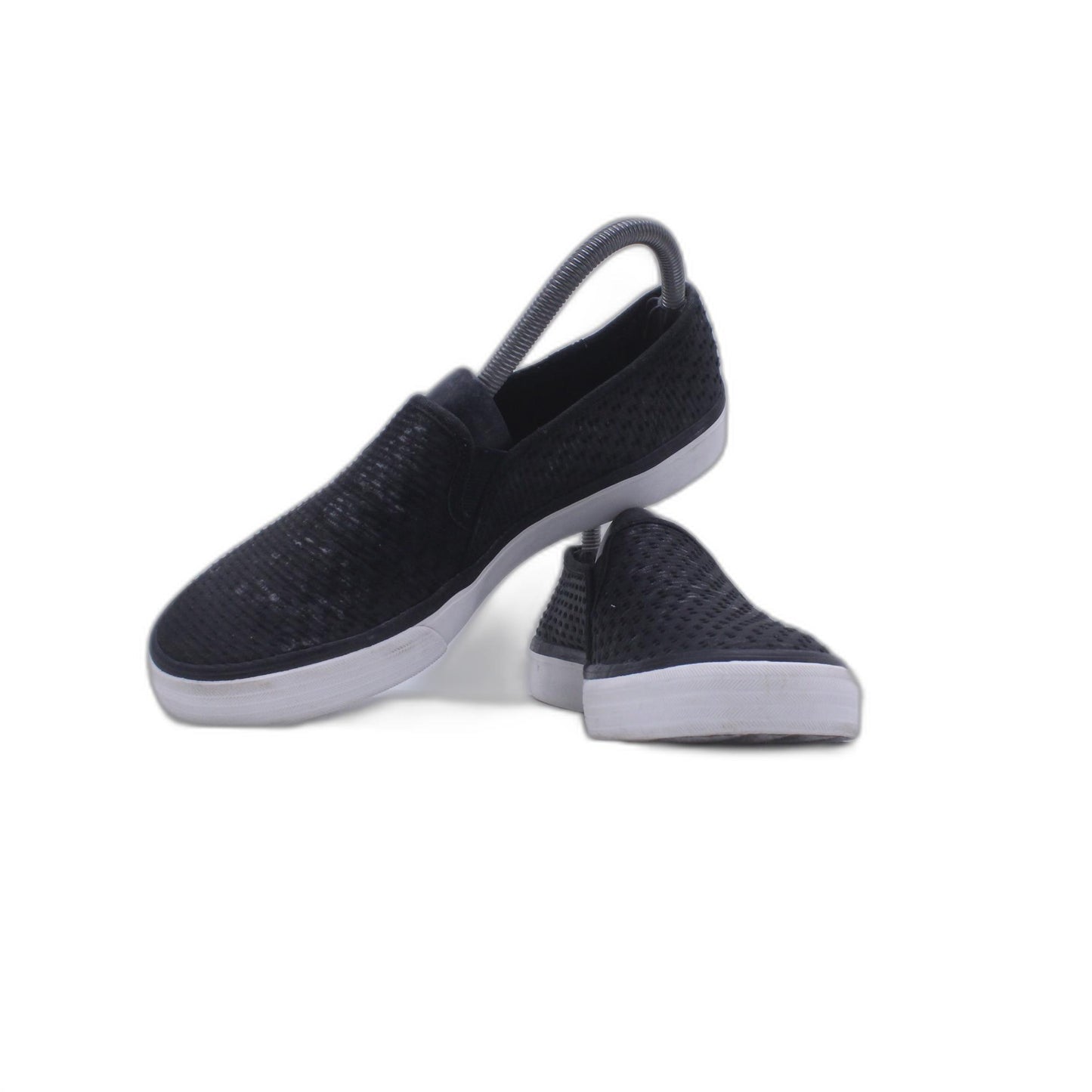 KEDS Women's Seaside Quilted Black Suede Slip On Shoe