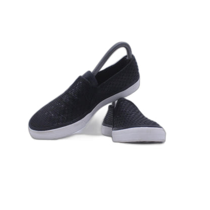 KEDS Women's Seaside Quilted Black Suede Slip On Shoe