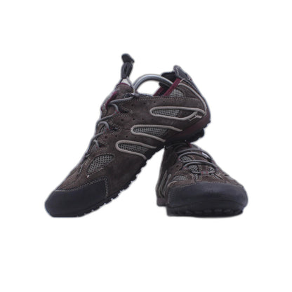 GEOX BROWN LEATHER/SUEDE SNEAKER