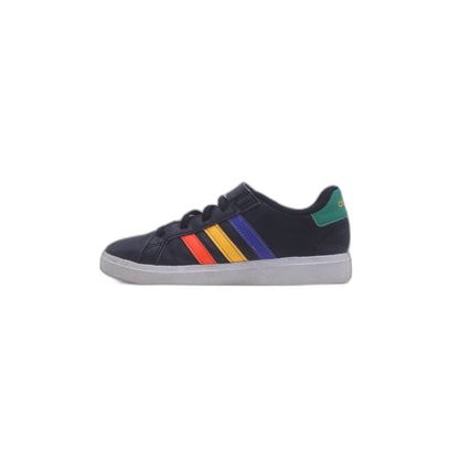 Adidas Athletic Grand Court Girls Elastic Lace Sneaker