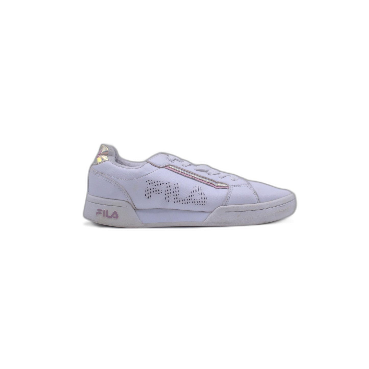 FILA AMANT LOW SILVER WHITE CLASSIC LOW TOP LACE UP SNEAKERS