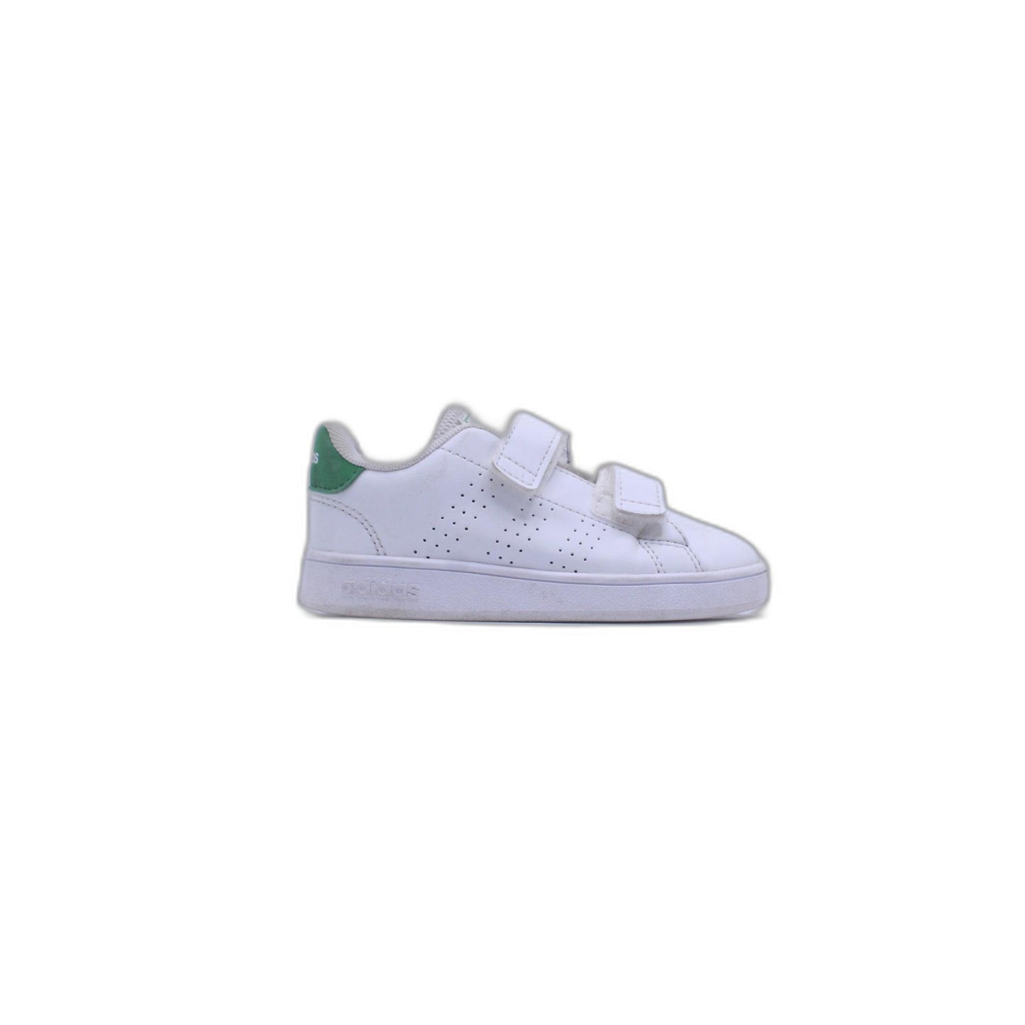 Adidas Advantage White Green Lace Up Sneaker