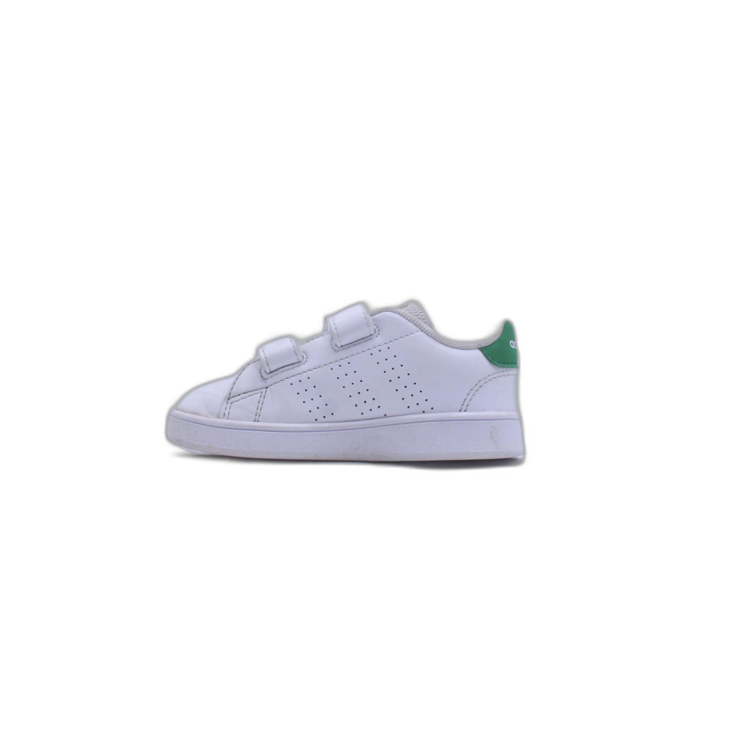 Adidas Advantage White Green Lace Up Sneaker