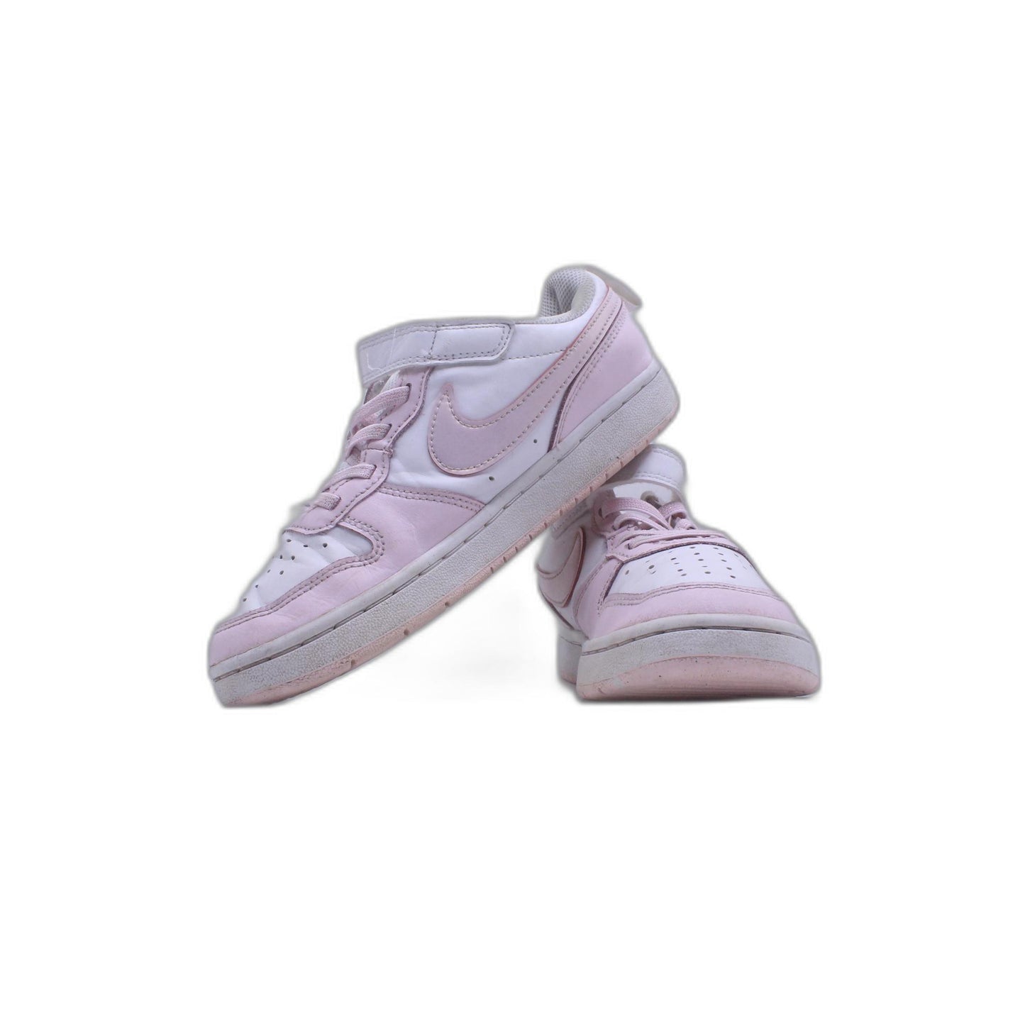 Nike Court Borough Toddler Girls White Pink Low Top Athletic Sneaker