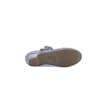 H&M Womens Ladies Bridal Low Mid Heel Satin Bow Party Classic Flat Court Pump