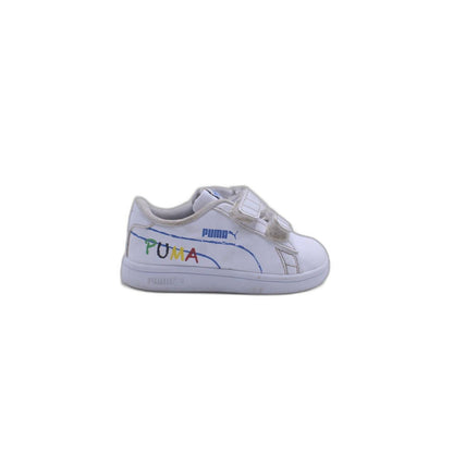 Puma Smash V2 L Repeat Ac Lace Up  Toddler Boys White Sneakers Casual Shoe