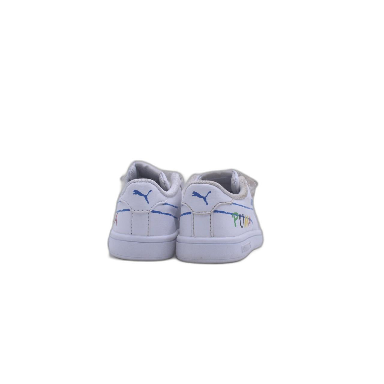 Puma Smash V2 L Repeat Ac Lace Up  Toddler Boys White Sneakers Casual Shoe