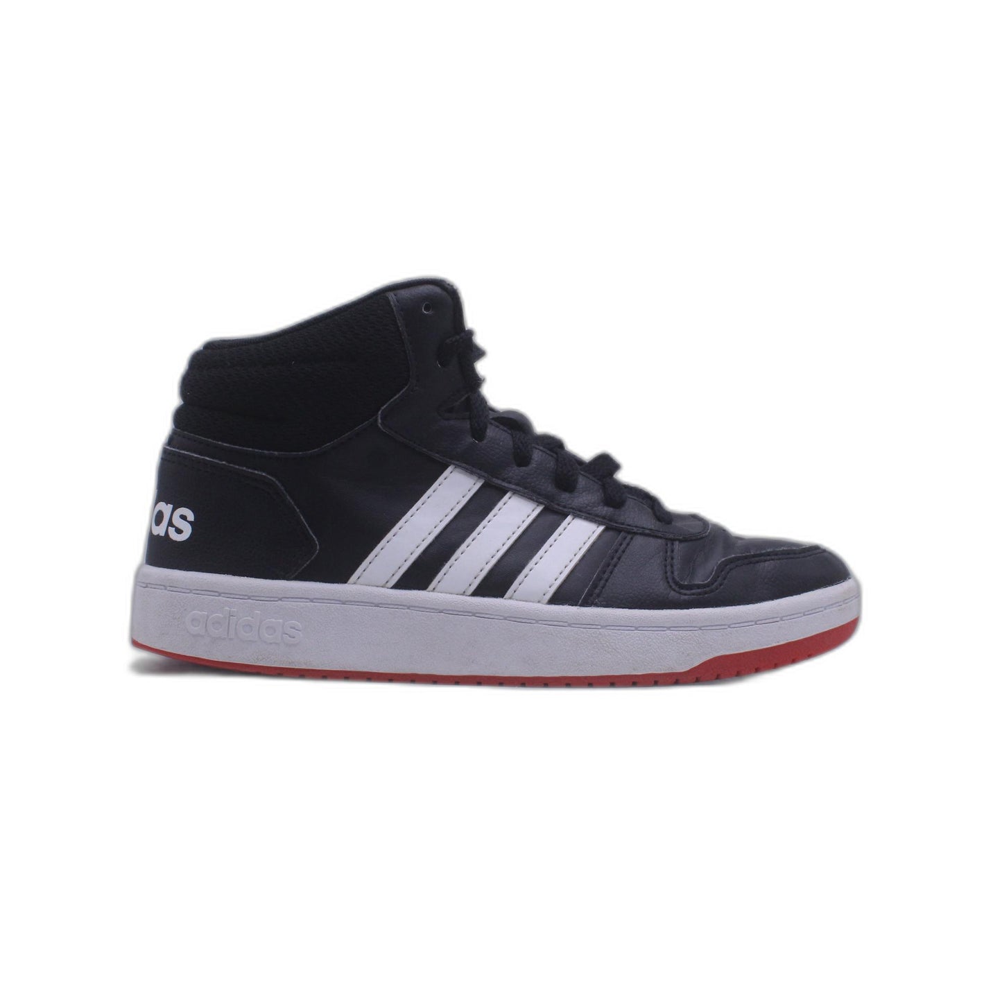 Adidas Mens Hoops 2.0 Mid Black Basketball Shoe