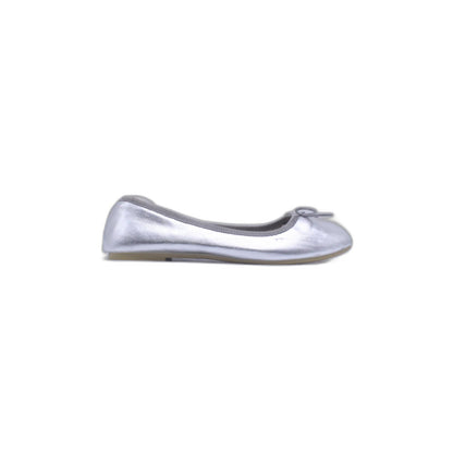 CAT & JACK girls Josie Ballet Flat, Silver