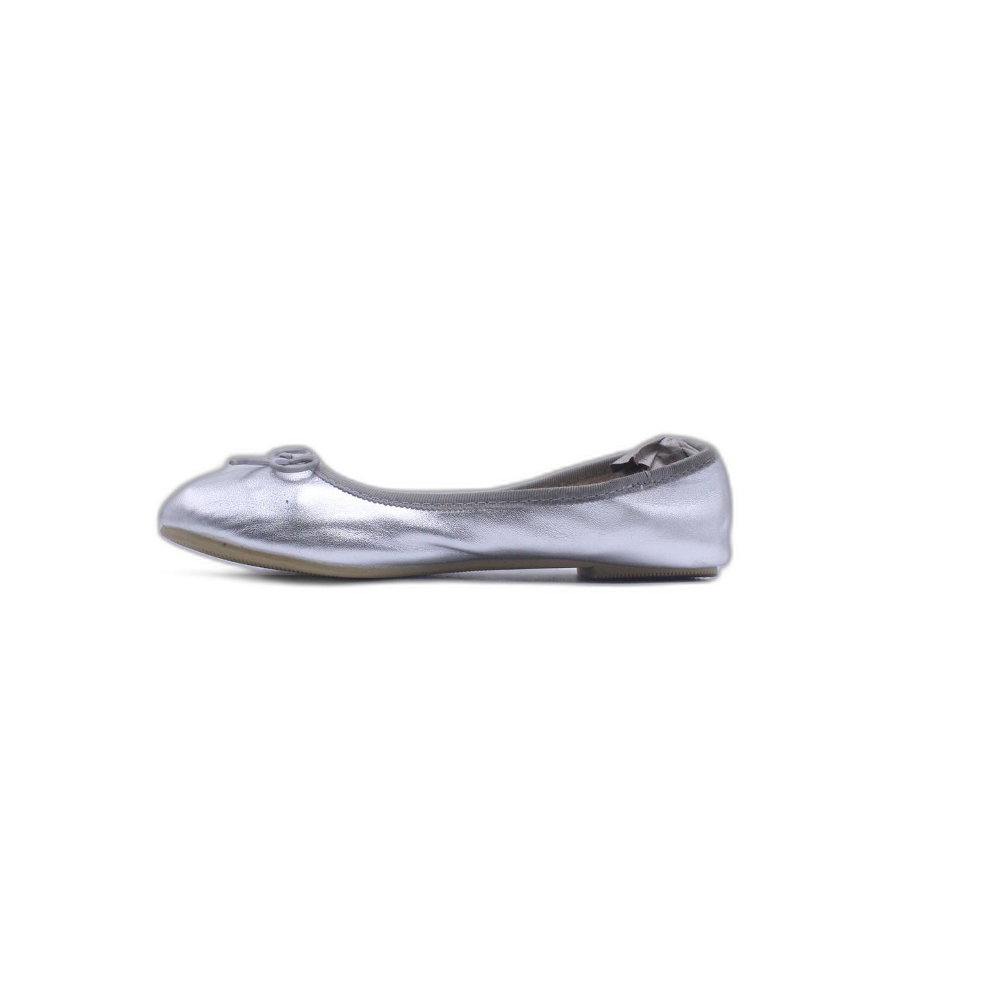 CAT & JACK girls Josie Ballet Flat, Silver