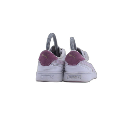 Puma Low Laces Fastened Rounded Toe Leather Sneaker