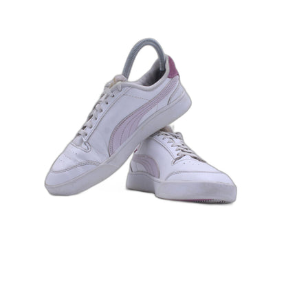 Puma Low Laces Fastened Rounded Toe Leather Sneaker