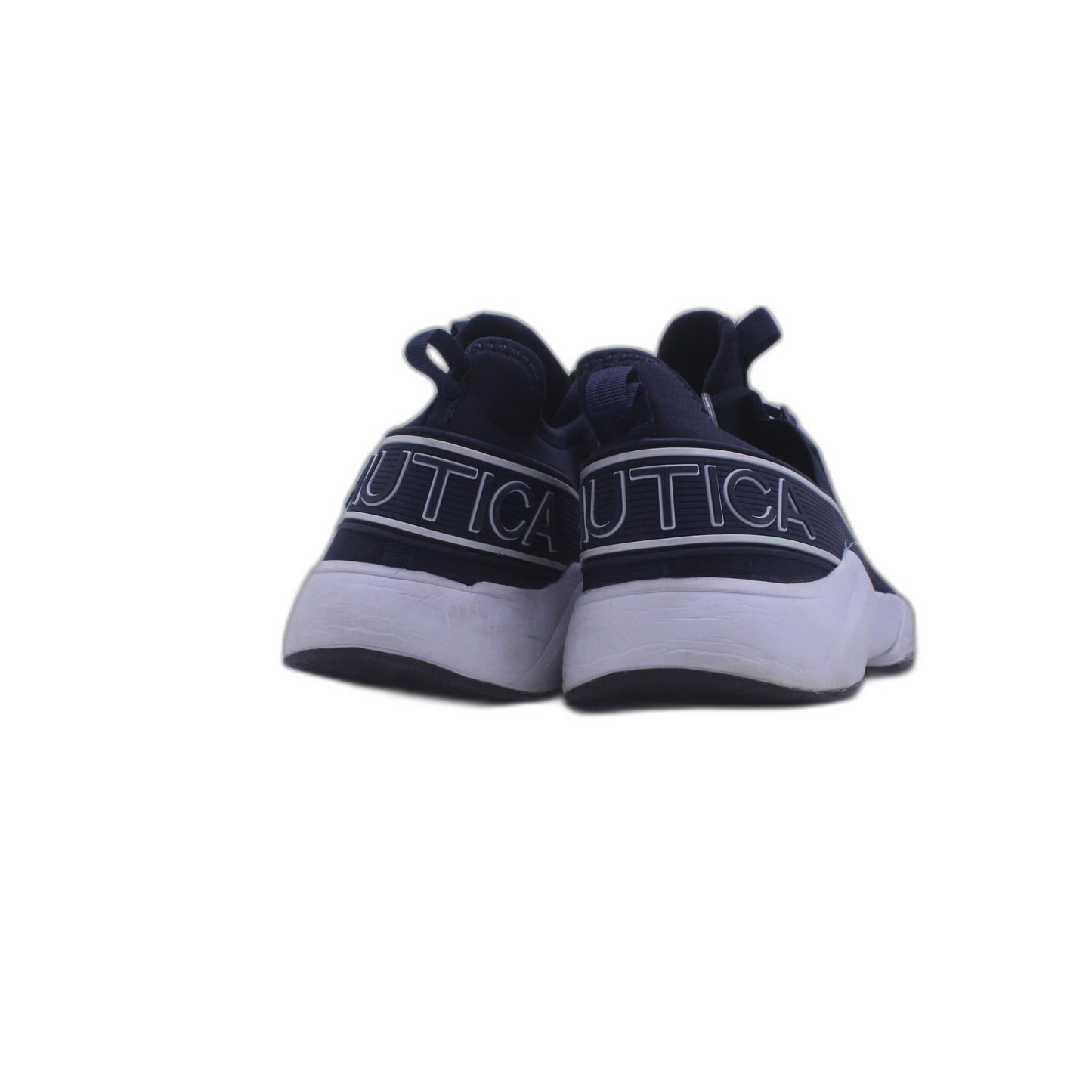 Nautica Sneakers Shoes Blue/White Saddle Lace-up Logo Stretchy