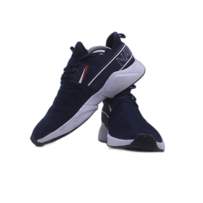 Nautica Sneakers Shoes Blue/White Saddle Lace-up Logo Stretchy