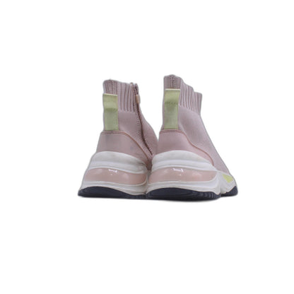 Zara Pink Contrast Lace Up Training Sneaker