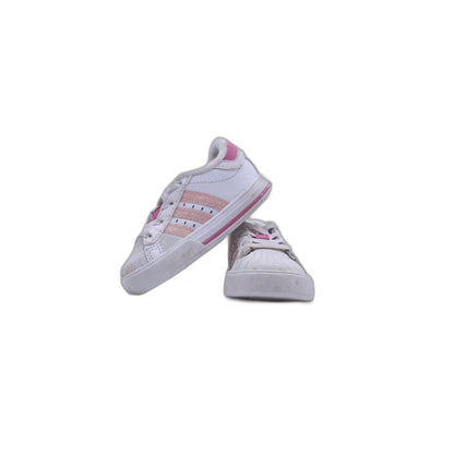 Adidas Neo Lable White and Pink Girls Shoe