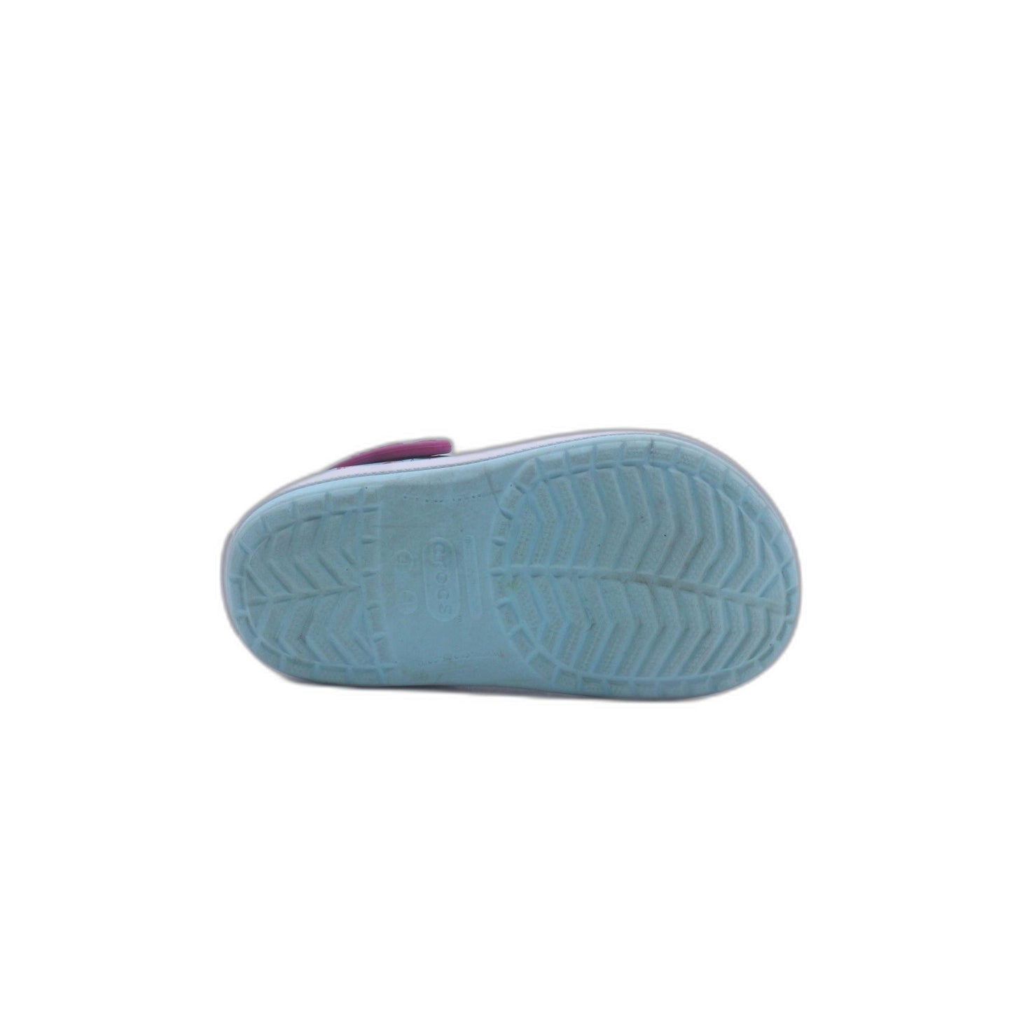 Crocs Blue With Pink Flamingo Print