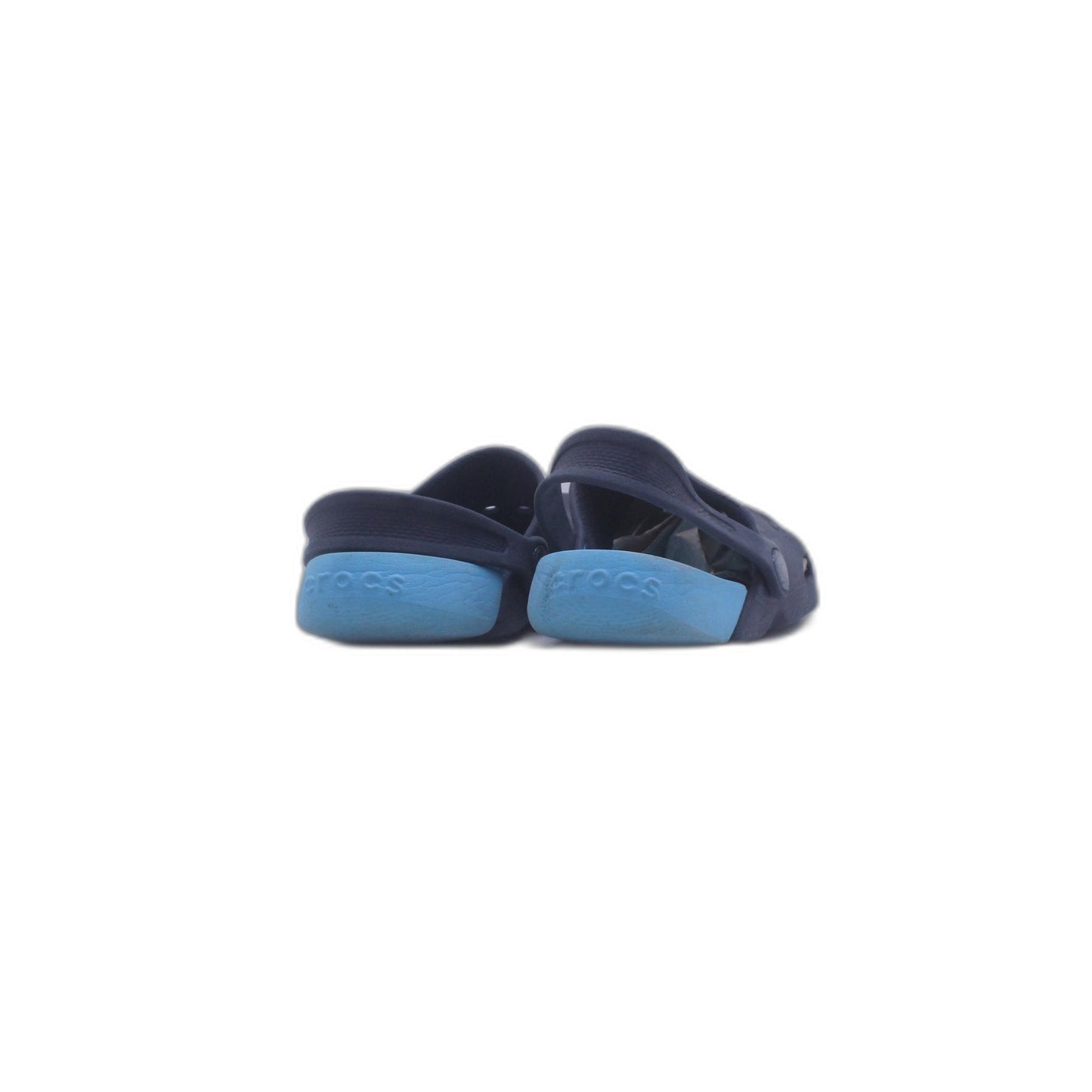 Crocs Junior Light Blue With Ankle Strap Casual Clogs