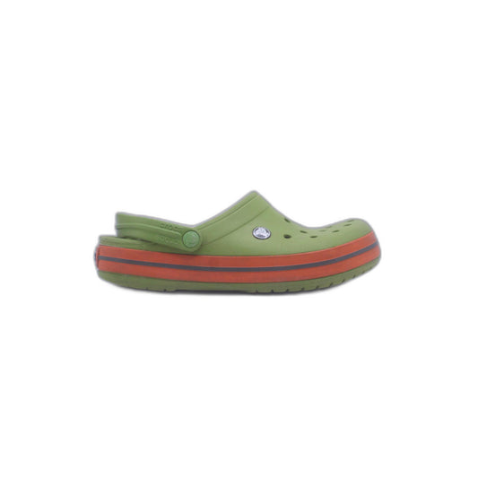 NEW CROCBAND CROCS - Parrot Green and Tangerine - Mens