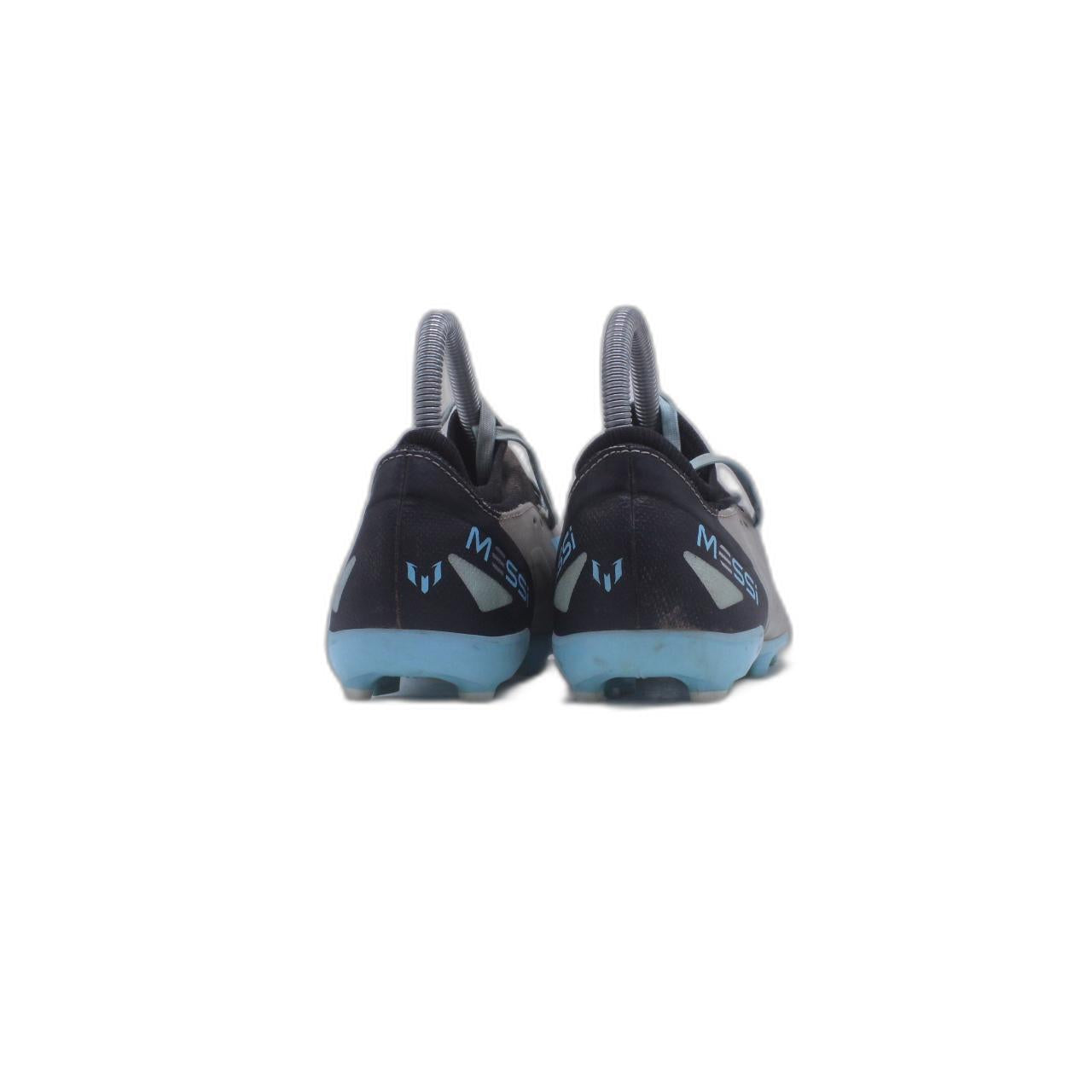 Adidas Mens X Crazyfast Messi.3 FG Silver Blue Soccer Cleat