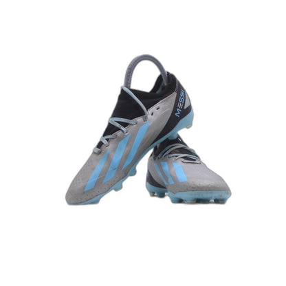 Adidas Mens X Crazyfast Messi.3 FG Silver Blue Soccer Cleat