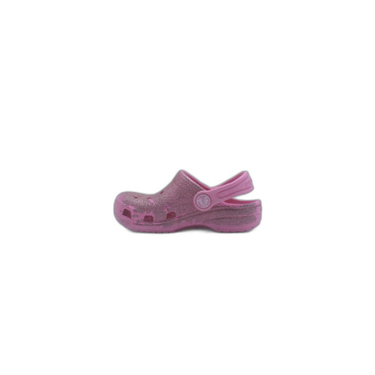 Crocs Classic Pink Glitter Clogs Slip On Shoes