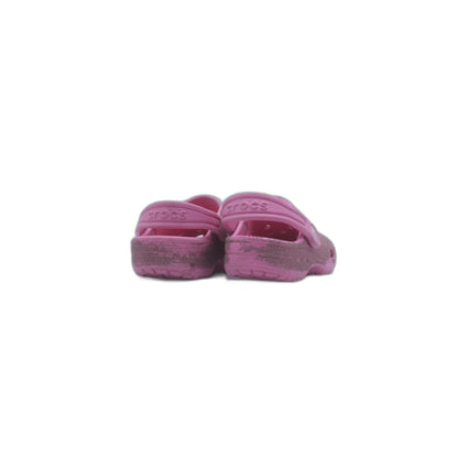 Crocs Classic Pink Glitter Clogs Slip On Shoes