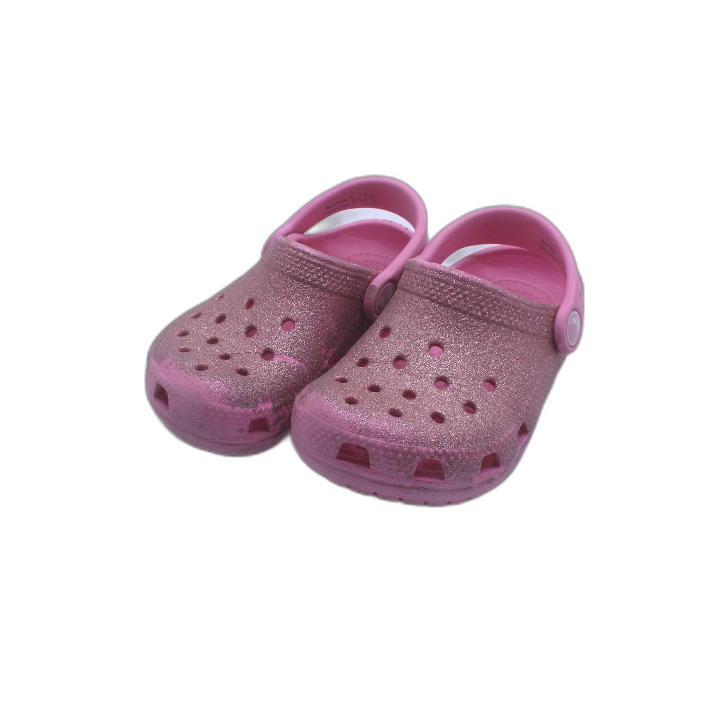 Crocs Classic Pink Glitter Clogs Slip On Shoes