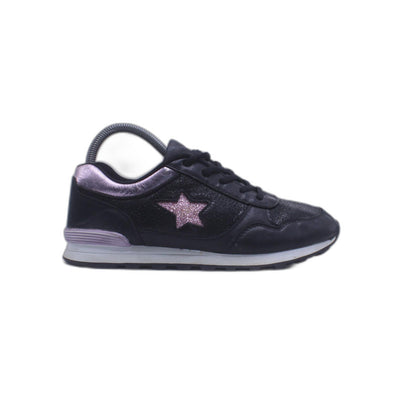 Creek Black Leather Women Shoe