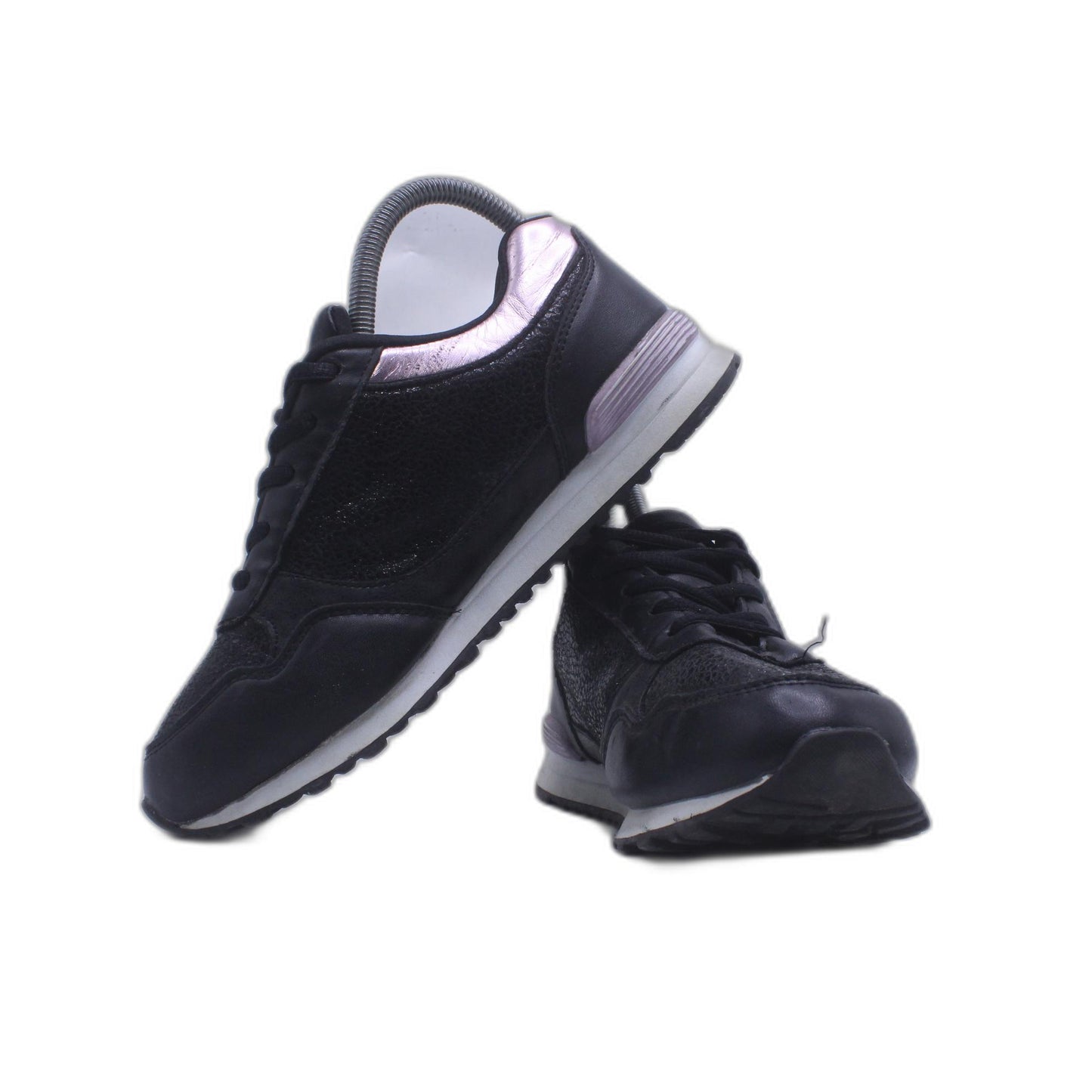 Creek Black Leather Women Shoe
