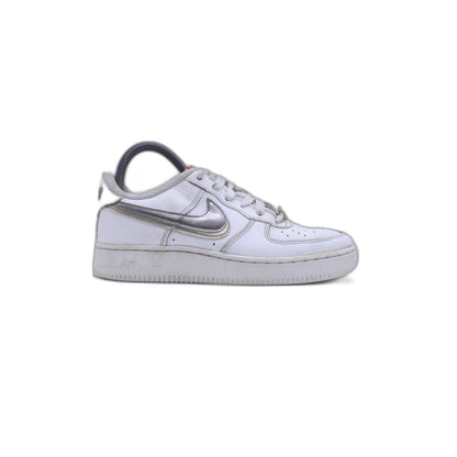 Nike Air Force 1  White Silver  SHOE