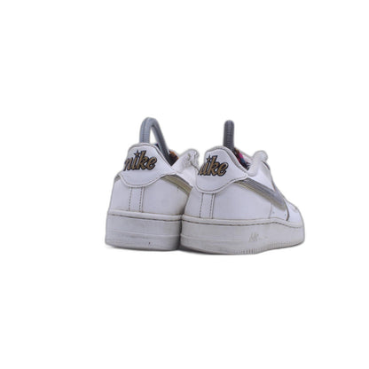 Nike Air Force 1  White Silver  SHOE