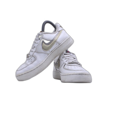 Nike Air Force 1  White Silver  SHOE